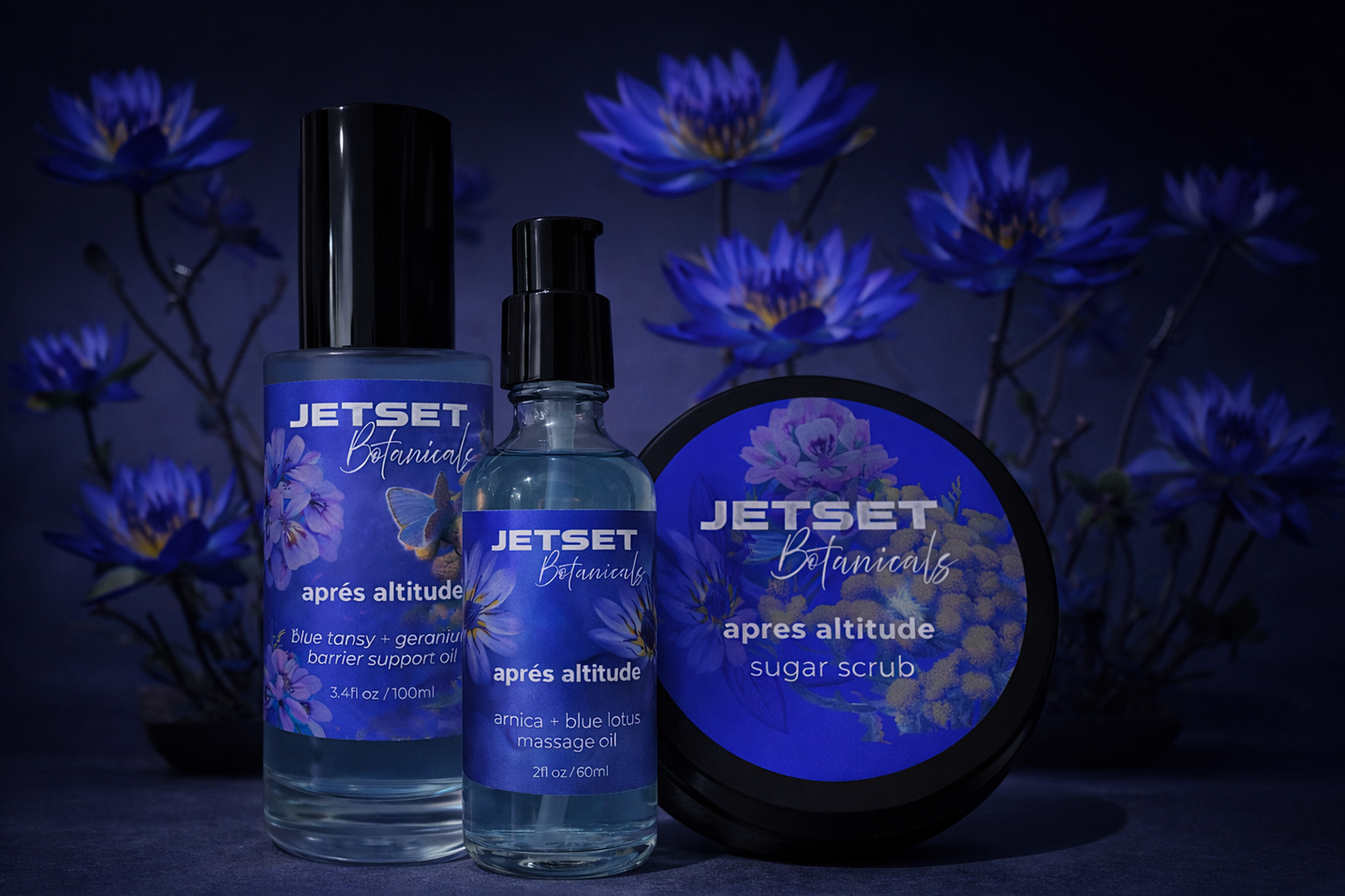 aprés altitude arnica + blue lotus massage oil